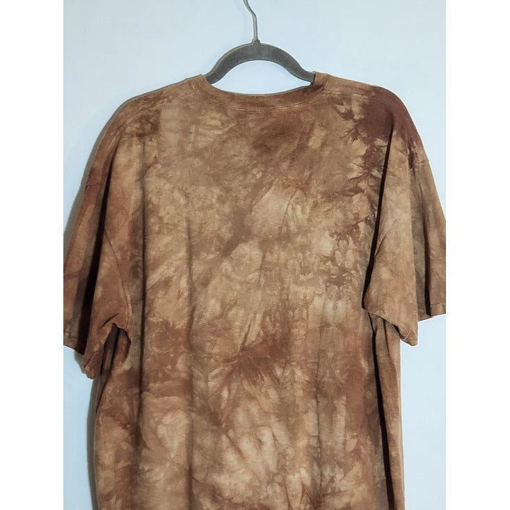 The Mountain Brown Tie Dye Bulldog Face Tee Size XL