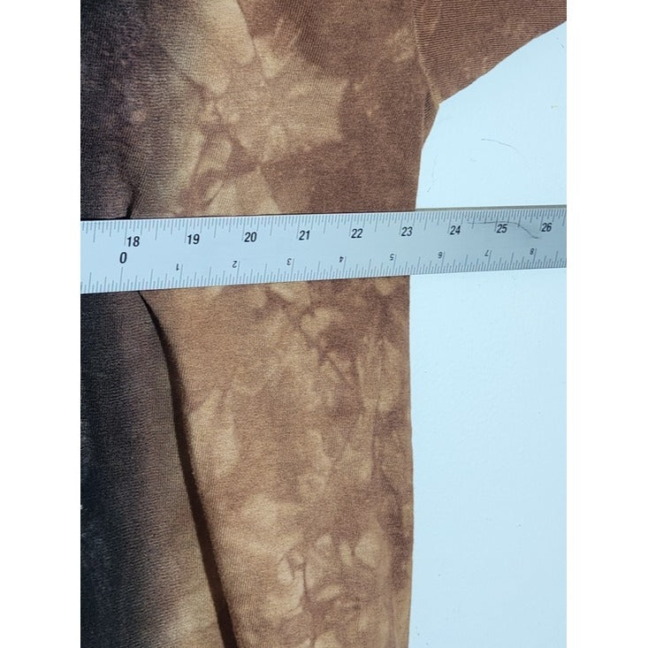 The Mountain Brown Tie Dye Bulldog Face Tee Size XL