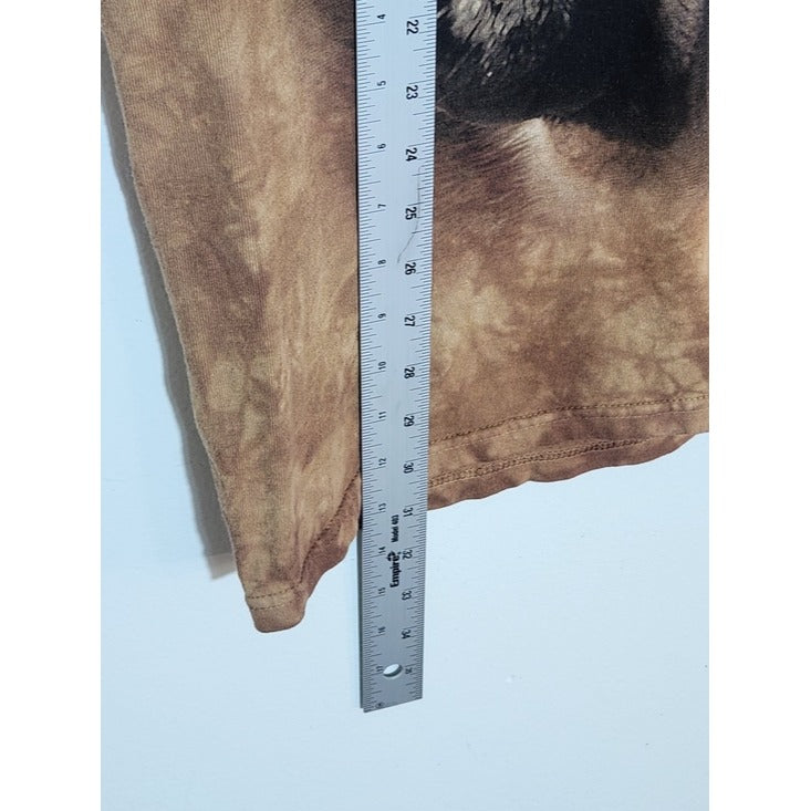 The Mountain Brown Tie Dye Bulldog Face Tee Size XL