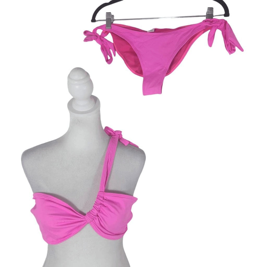 Frederick's of Hollywood Laguna Hot Pink Bikini Size Large NWT Pink Sexy Bikini