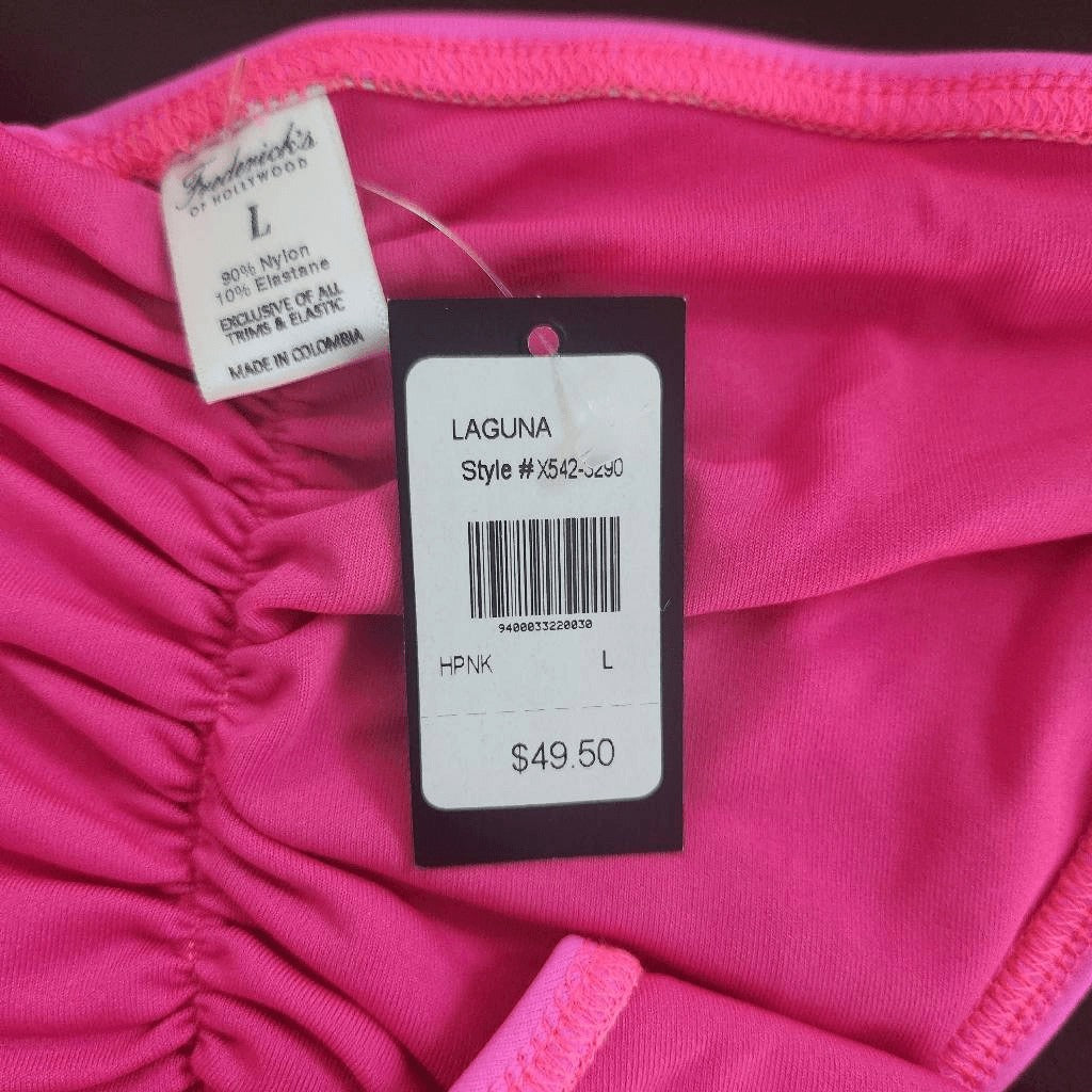 Frederick's of Hollywood Laguna Hot Pink Bikini Size Large NWT Pink Sexy Bikini