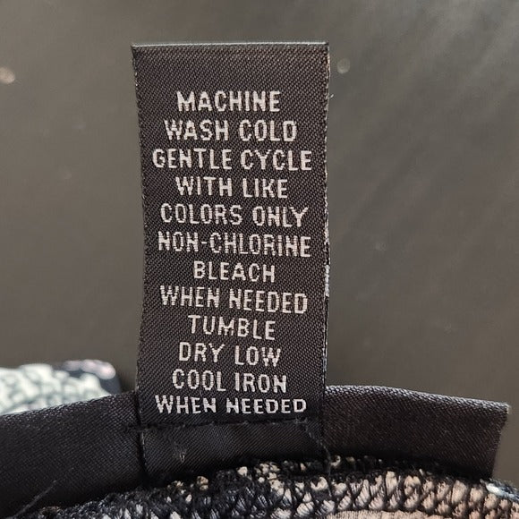 INC International Concepts Pink and Black Boho Paisley Print Maxi Skirt Size LP