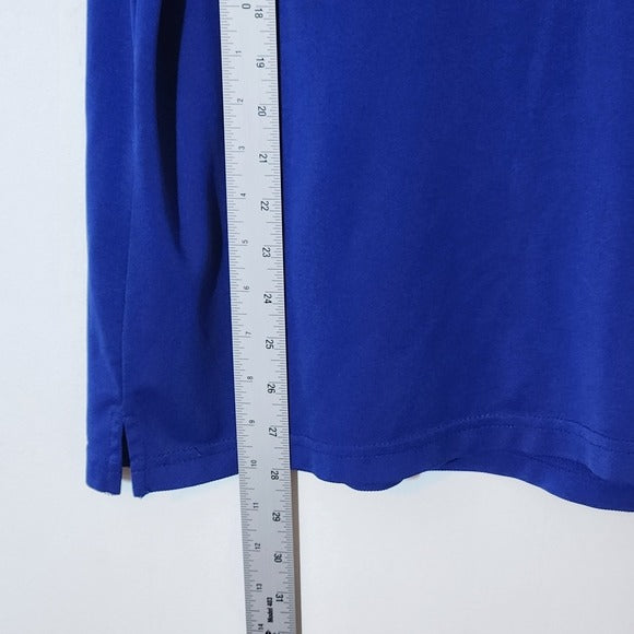 Antigua Mens Cubs Blue Short Sleeve Polo with Logo Size Medium