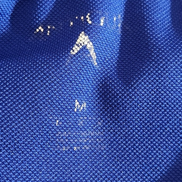 Antigua Mens Cubs Blue Short Sleeve Polo with Logo Size Medium