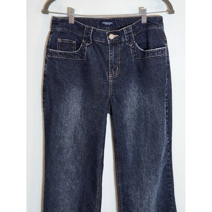 Sonoma Dark Wash Relaxed Fit Straight Leg Jeans Size 8