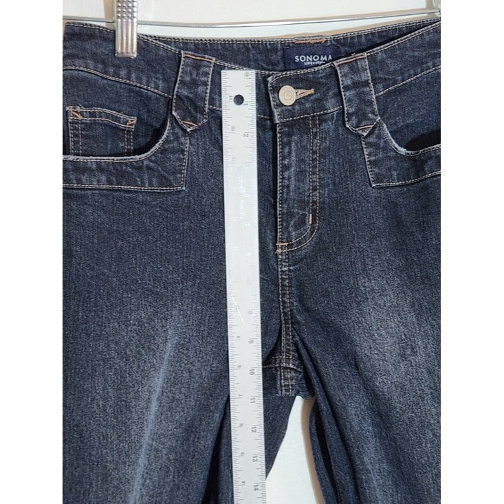 Sonoma Dark Wash Relaxed Fit Straight Leg Jeans Size 8
