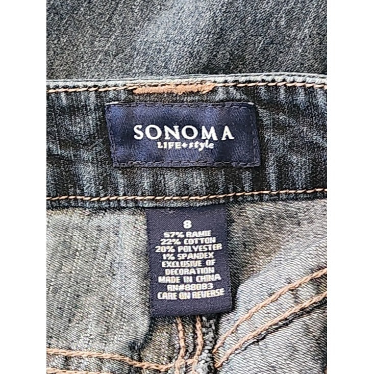 Sonoma Dark Wash Relaxed Fit Straight Leg Jeans Size 8