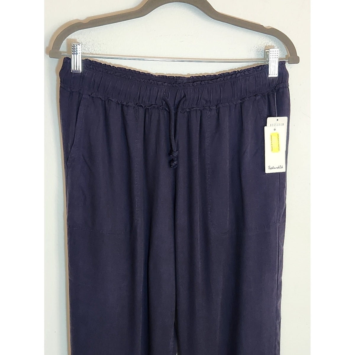 Splendid Navy Blue Pull-On Drawstring Waist Pants Size Large NWT