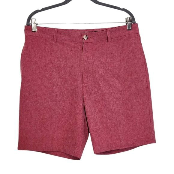 TailorByrd Coral Pink Golf Shorts Size 34 Preppy Dark Pink Golf Shorts