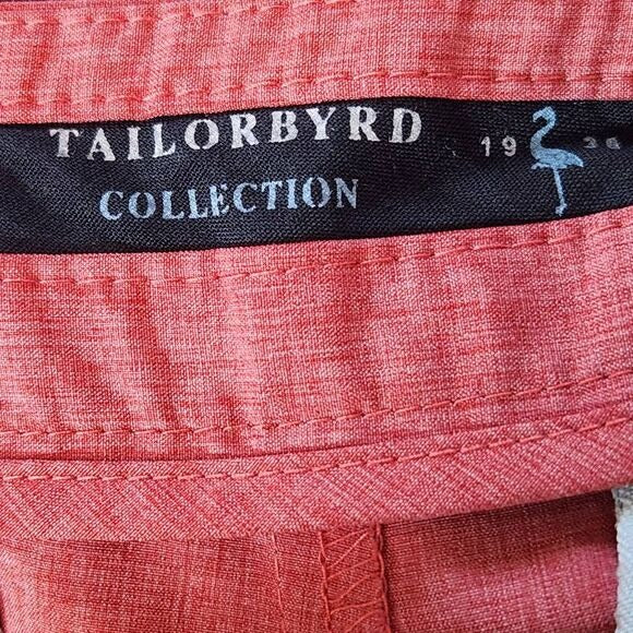 TailorByrd Coral Pink Golf Shorts Size 34 Preppy Dark Pink Golf Shorts