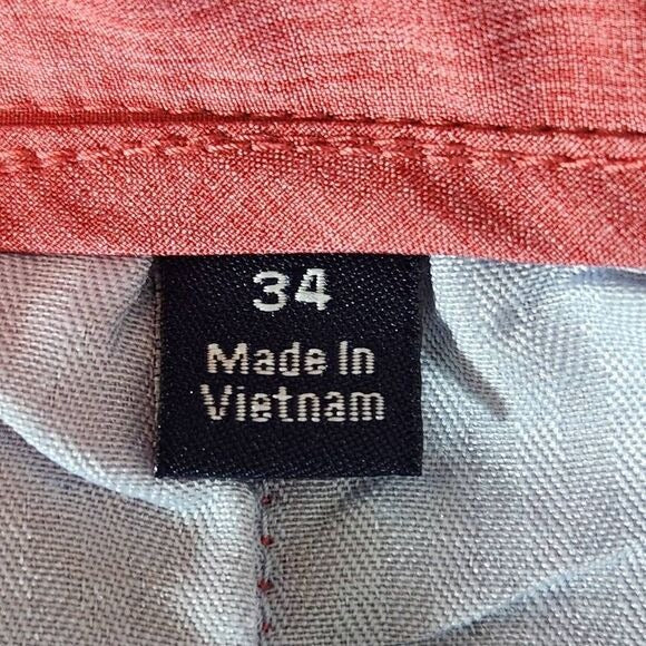 TailorByrd Coral Pink Golf Shorts Size 34 Preppy Dark Pink Golf Shorts