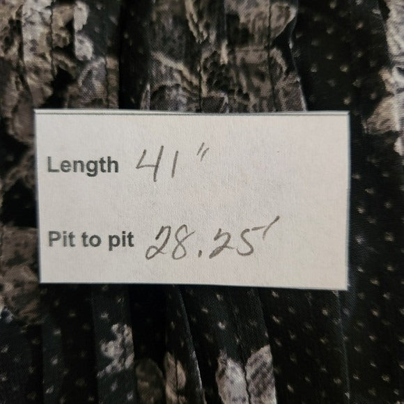 Lane Bryant Black Floral Dress with Pintucking Size 26/28 Plus Size Floral Dress