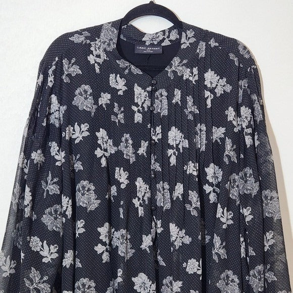 Lane Bryant Black Floral Dress with Pintucking Size 26/28 Plus Size Floral Dress