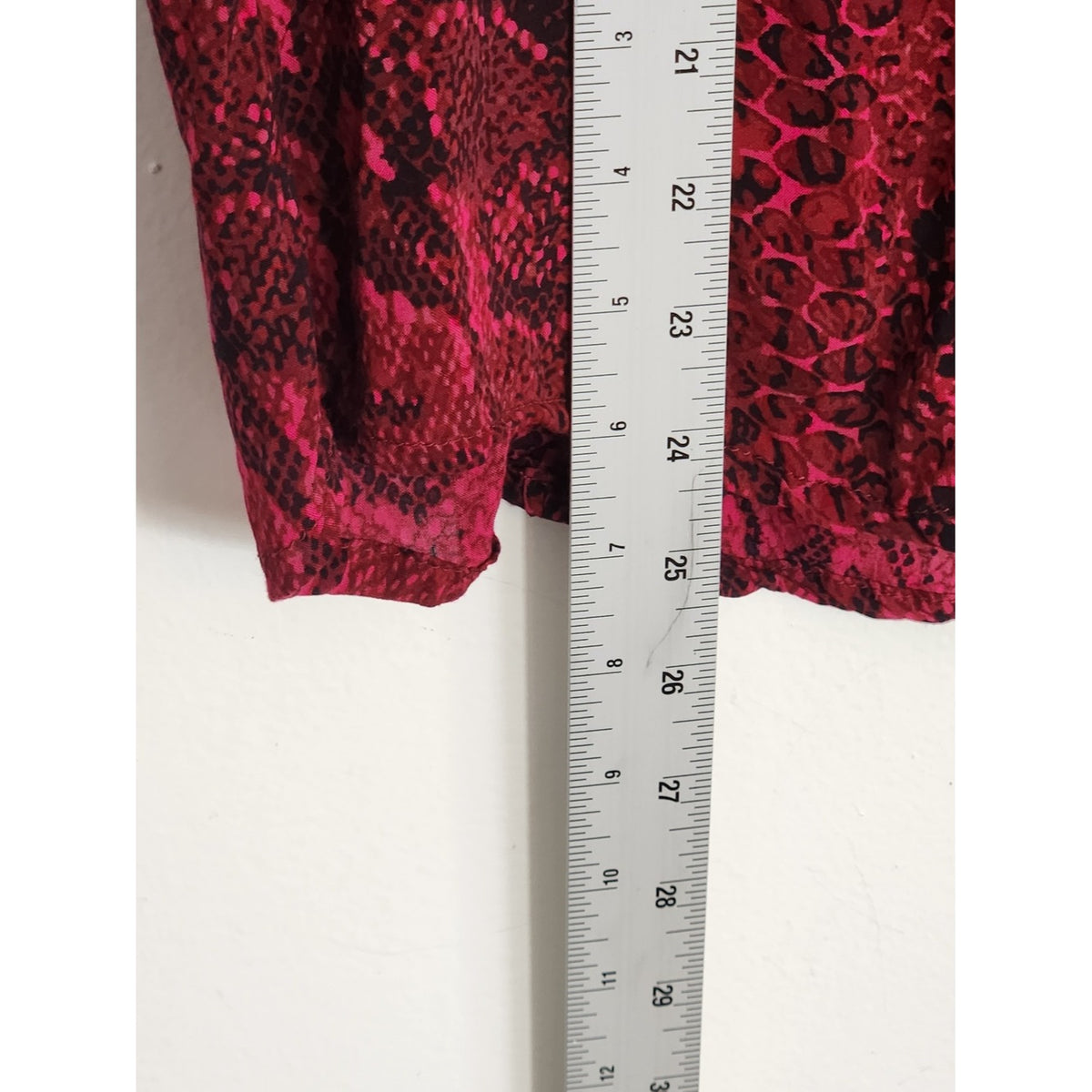 Cato Magenta and Black Snake Print Button-Up Blouse Size Large