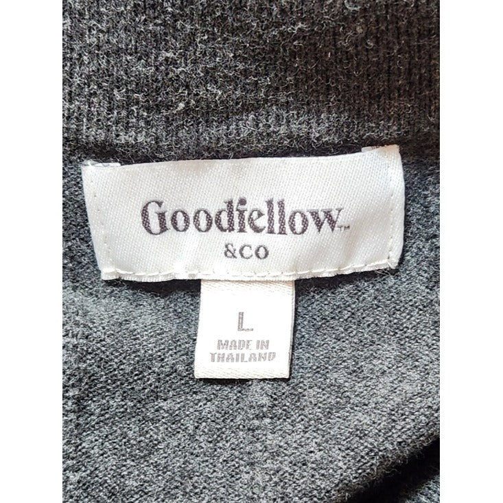 Goodfellow and Co Gray Short Sleeve Polo Sweater Size Large