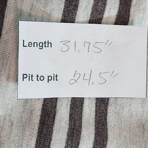 LuLaRoe Gray and Brown Stripe Tunic Size 2XL Lularoe Oversized Tunic