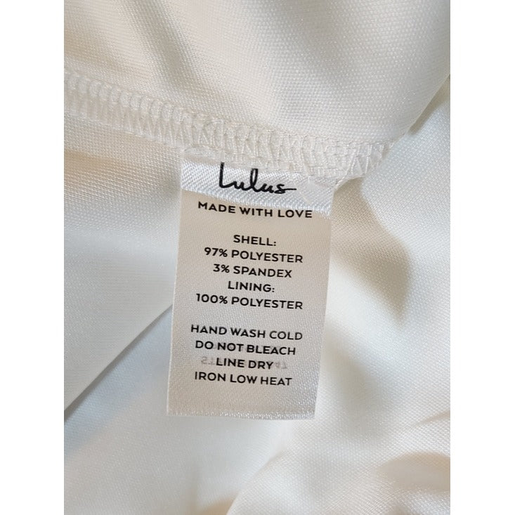 Lulus White Sleeveless Cut Out Wide Leg Jumpsuit Size Medium NWT