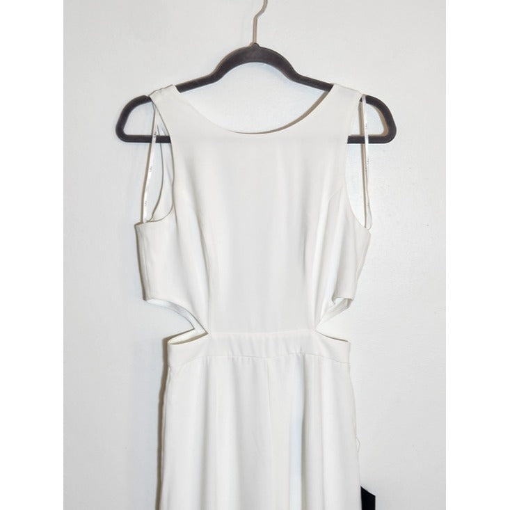 Lulus White Sleeveless Cut Out Wide Leg Jumpsuit Size Medium NWT