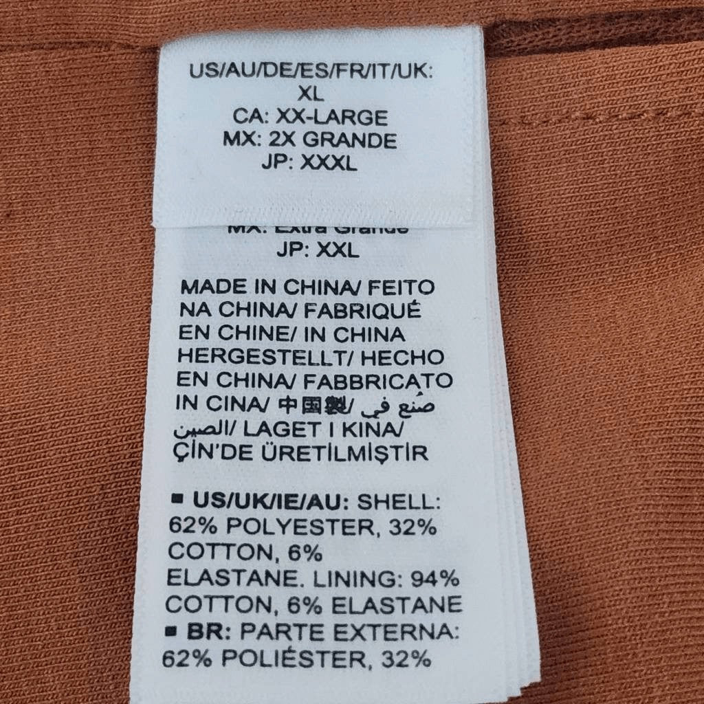 Terea by Andrea Pitter Terra Cotta Ribbed  Knit Tie-Back Bralette NWT Size XL