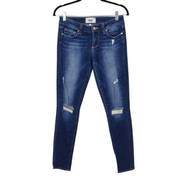 PAIGE Verdugo Ultra Skinny Distressed Low-Rise Jeans Size 25