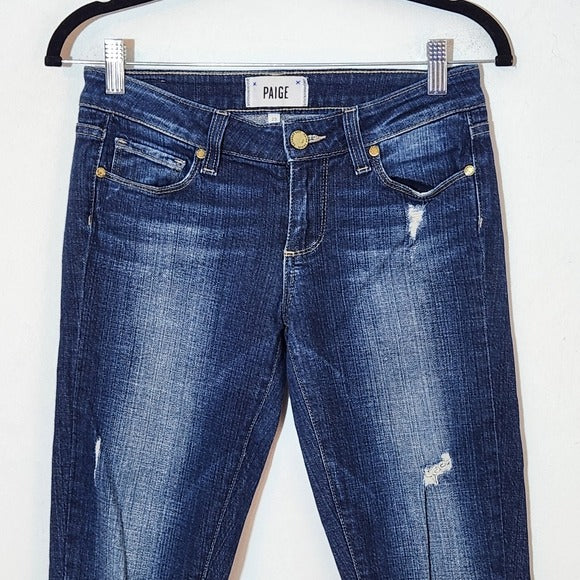 PAIGE Verdugo Ultra Skinny Distressed Low-Rise Jeans Size 25