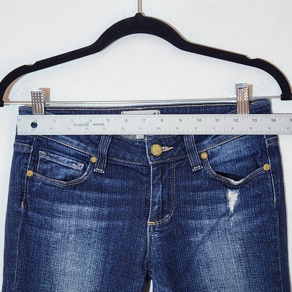 PAIGE Verdugo Ultra Skinny Distressed Low-Rise Jeans Size 25