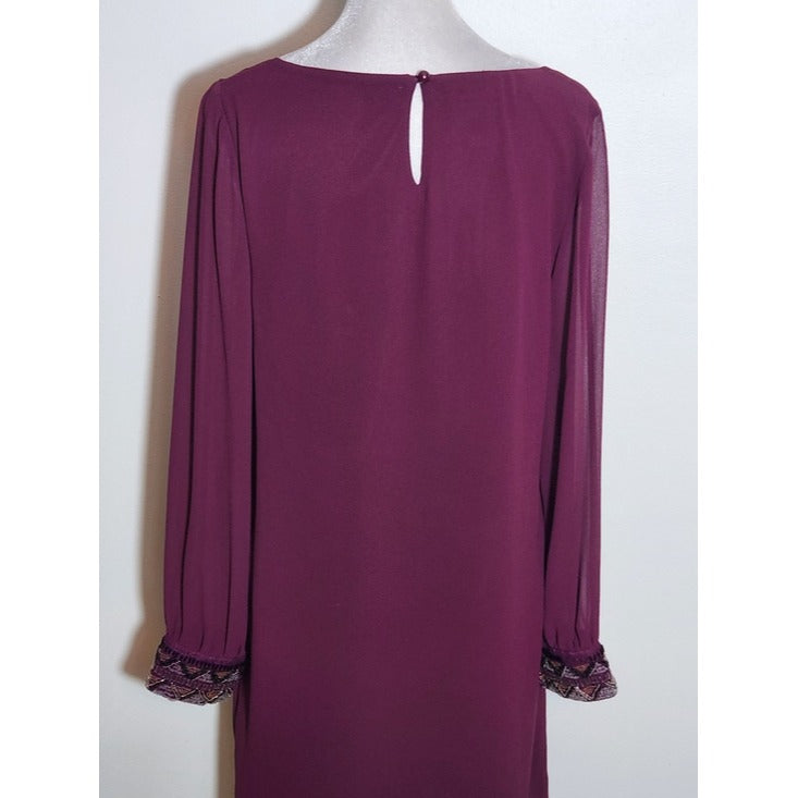 A. Byer Burgundy Cocktail Shift Dress Size Medium Wedding Guest Dress
