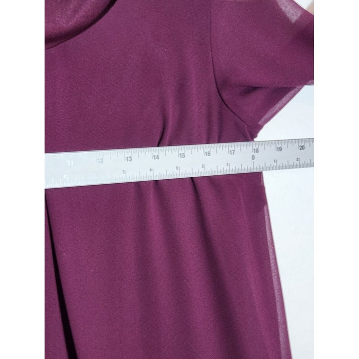A. Byer Burgundy Cocktail Shift Dress Size Medium Wedding Guest Dress