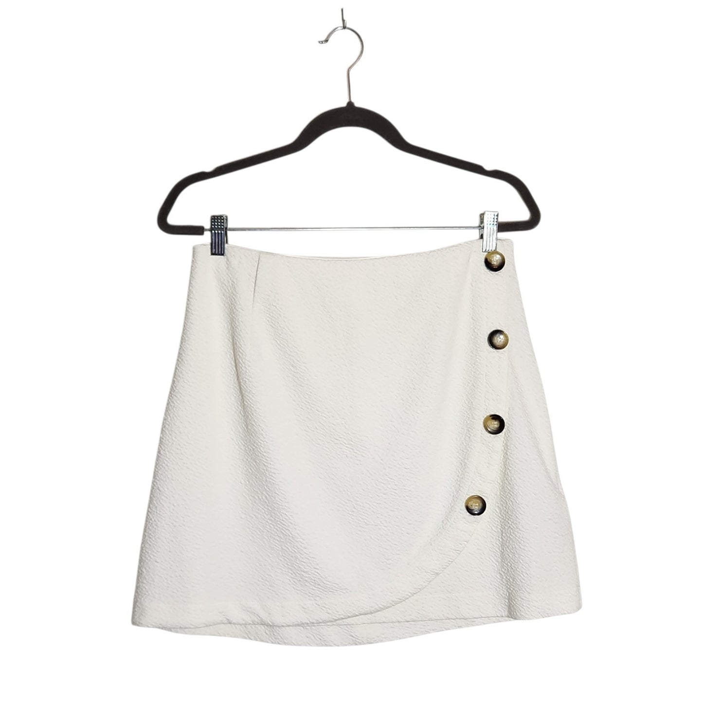 Maeve Cream Textured Mini Skirt Size Medium