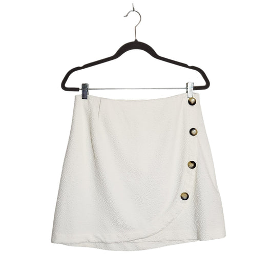 Maeve Cream Textured Mini Skirt Size Medium