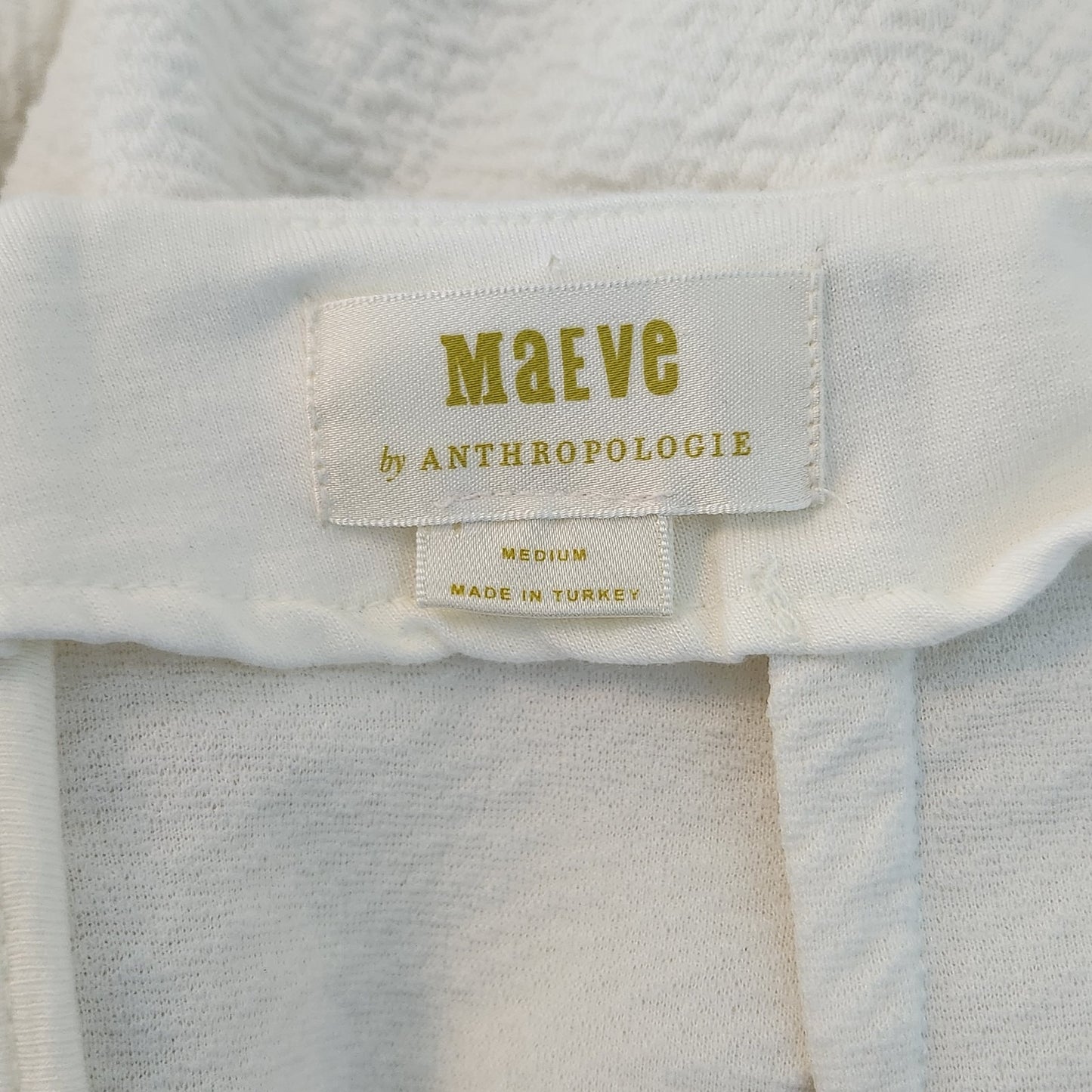 Maeve Cream Textured Mini Skirt Size Medium