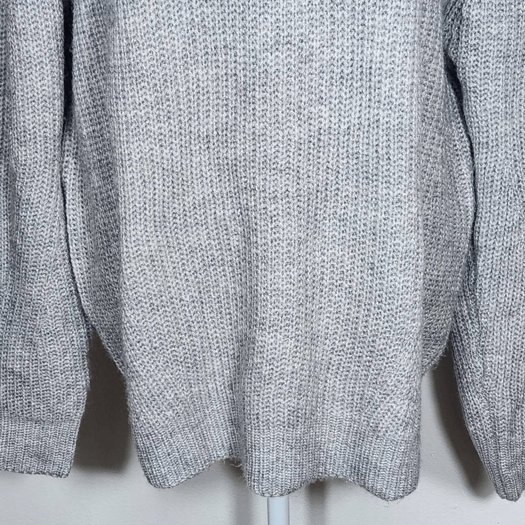 St. John's Bay Gray Sweater with Quarter-Zip Style Size XXL Soft Gray Sweater