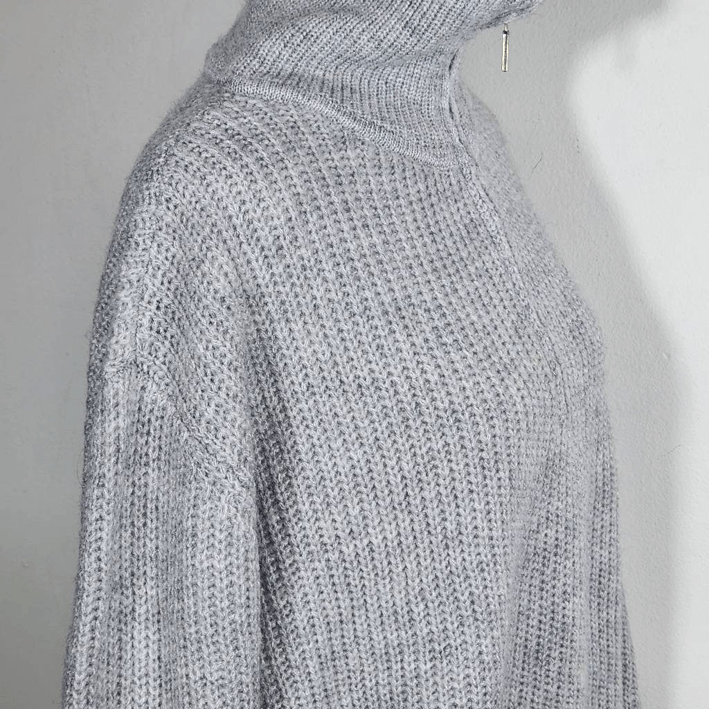 St. John's Bay Gray Sweater with Quarter-Zip Style Size XXL Soft Gray Sweater