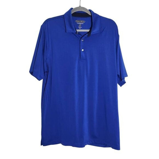 Pebble Beach Blue Short Sleeve Polo Shirt Size Large Blue Golf Polo Shirt