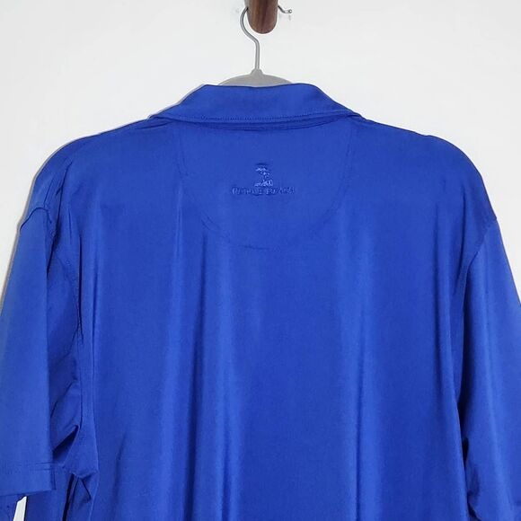 Pebble Beach Blue Short Sleeve Polo Shirt Size Large Blue Golf Polo Shirt