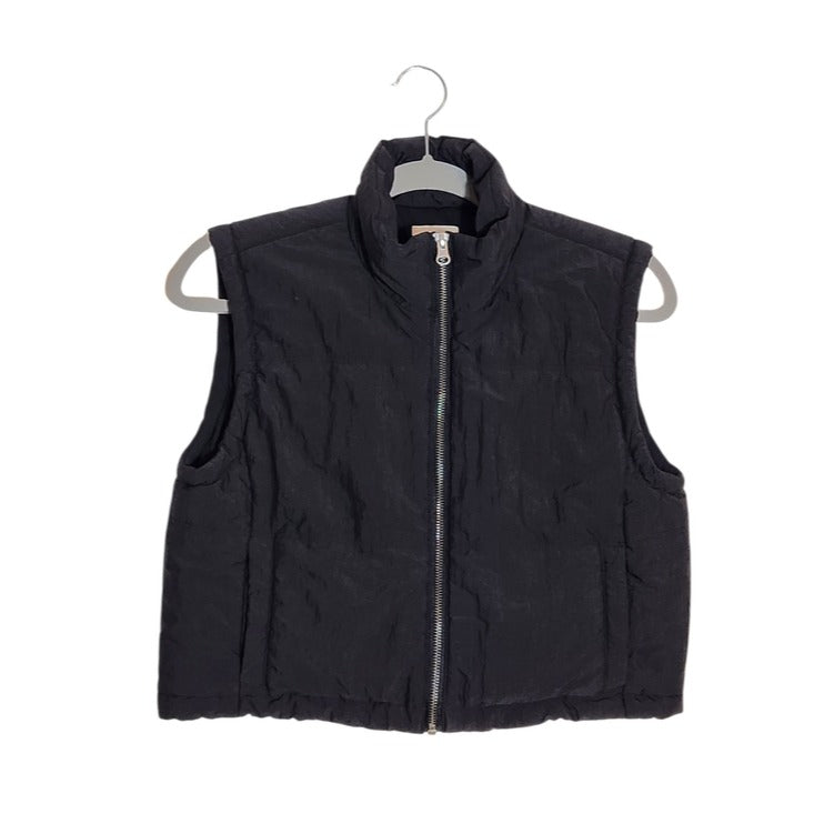 Thread and Supply Black Cropped Puffer Vest Size XS