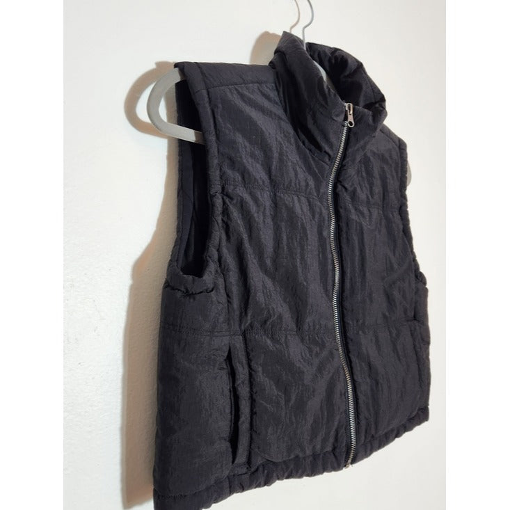Thread and Supply Black Cropped Puffer Vest Size XS