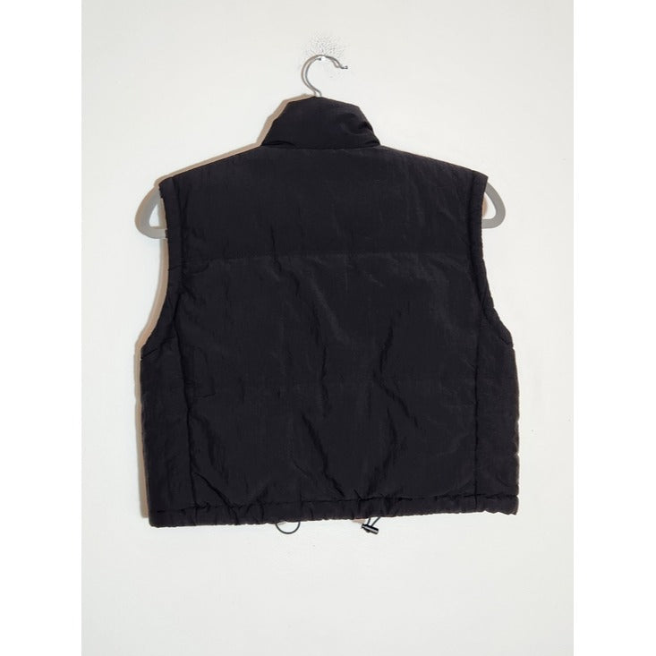 Thread and Supply Black Cropped Puffer Vest Size XS