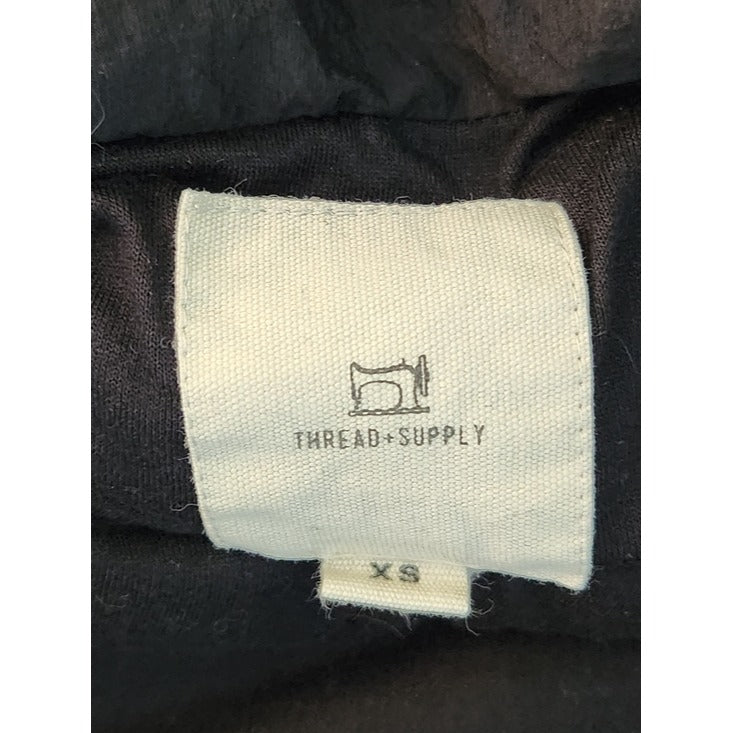 Thread and Supply Black Cropped Puffer Vest Size XS