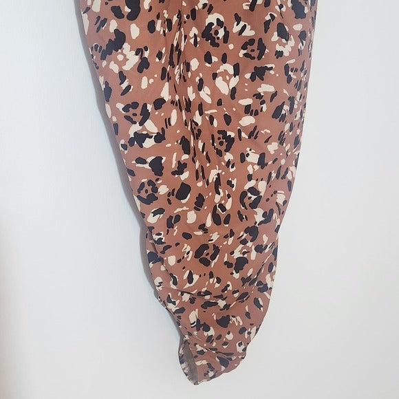 Old Navy Brown Leopard Print One-Piece Swimsuit NWT Size Small