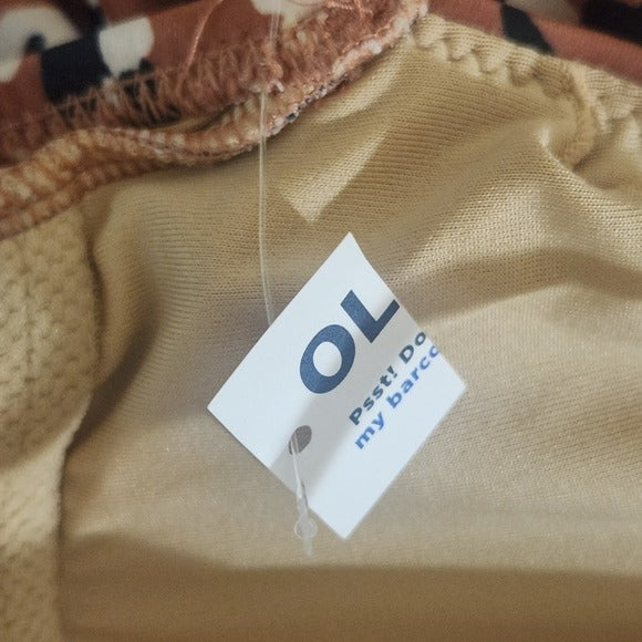 Old Navy Brown Leopard Print One-Piece Swimsuit NWT Size Small