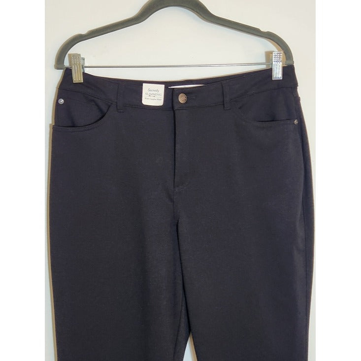 Croft & Barrow Black Secretly Slimming Pants Size 12 NWOT