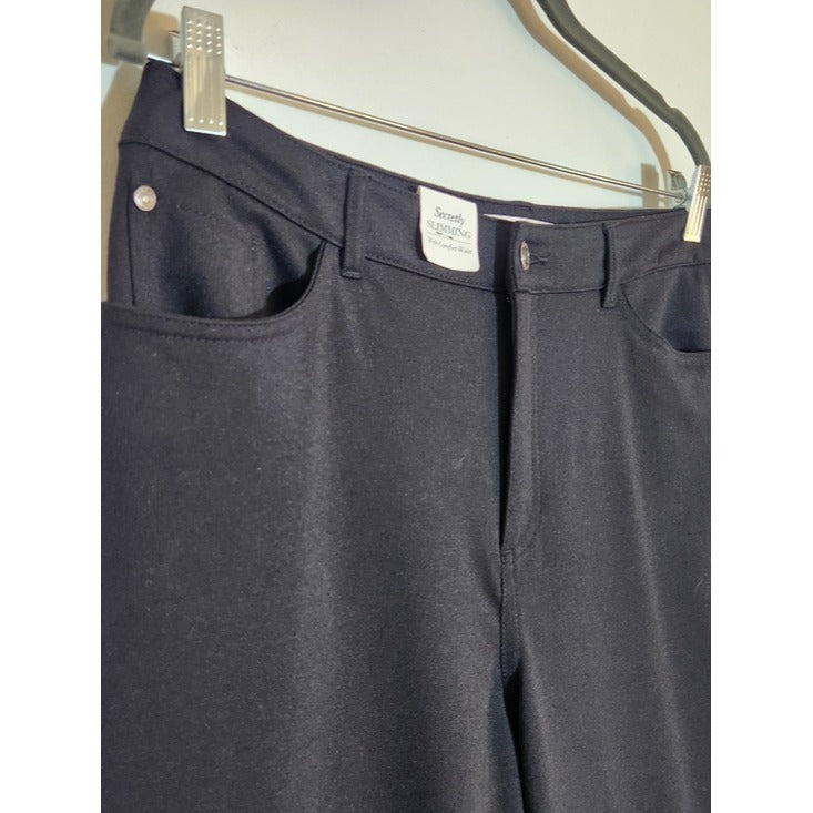 Croft & Barrow Black Secretly Slimming Pants Size 12 NWOT