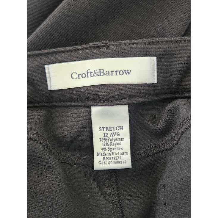 Croft & Barrow Black Secretly Slimming Pants Size 12 NWOT