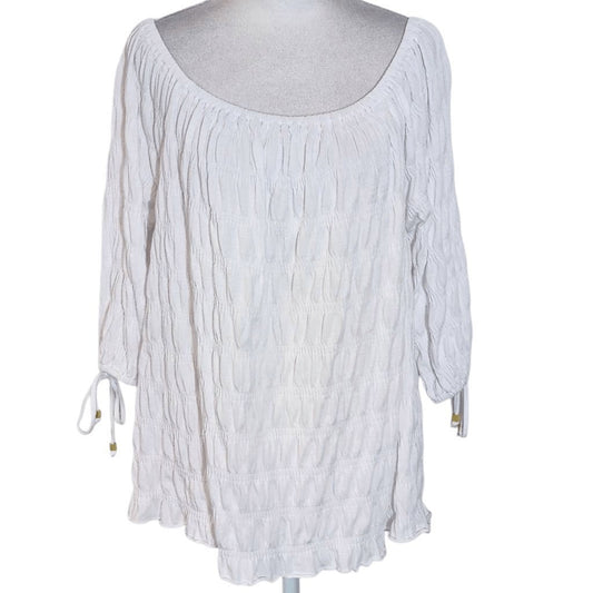 Michael Kors White Knit Top Size Large Michael Kors White Off the Shoulder Top