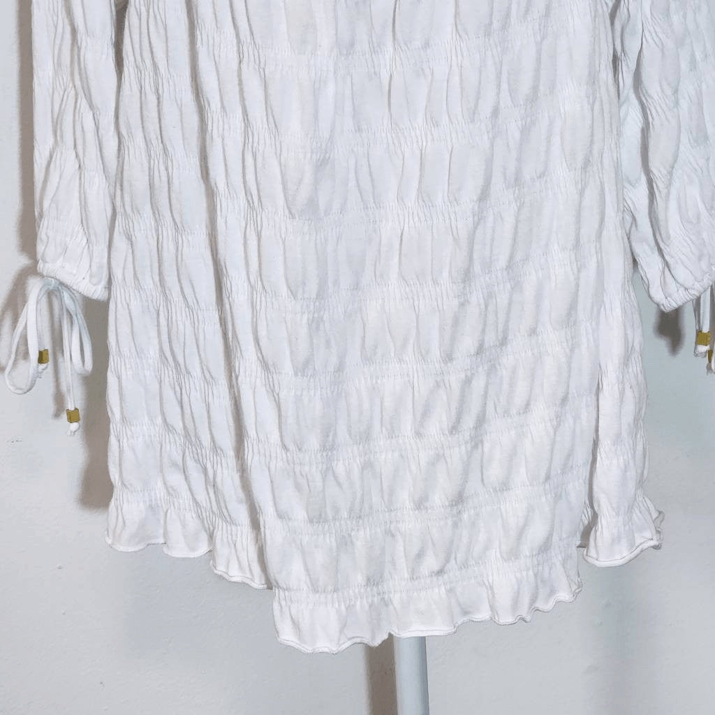 Michael Kors White Knit Top Size Large Michael Kors White Off the Shoulder Top