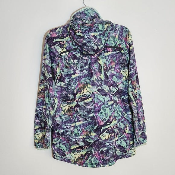 Lululemon Green and Purple Print Pack It Up Packable Jacket Size 4