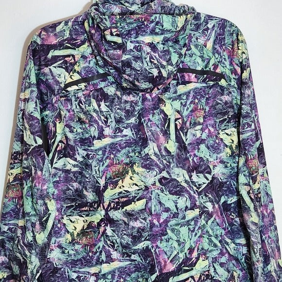 Lululemon Green and Purple Print Pack It Up Packable Jacket Size 4