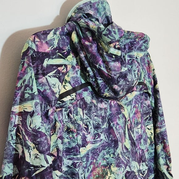 Lululemon Green and Purple Print Pack It Up Packable Jacket Size 4