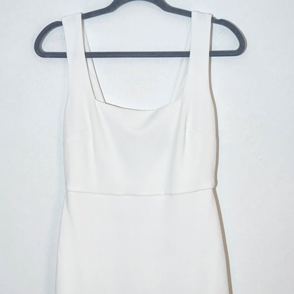 Lulus White Square Neck Sleeveless Midi Dress Size Small
